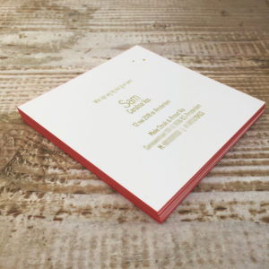 letterpress geboortekaartje sam sterren goud roze